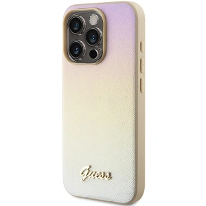 Kup Etui Guess GUHCP15XPSAIRSD Apple iPhone 15 Pro Max keményházas Saffiano Iridescent Script arany/zöld - GUE3202 - {ean13} - Sklep Home Screen