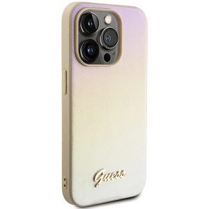 Kup Etui Guess GUHCP15XPSAIRSD Apple iPhone 15 Pro Max hardcase Saffiano Iridescent Script zlatý/gold - GUE3202 - {ean13} - Sklep Home Screen