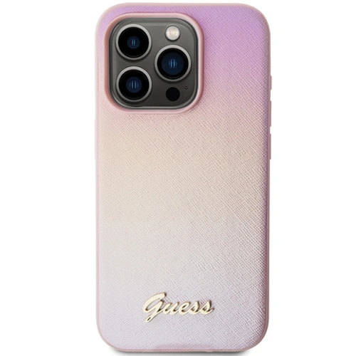 Kup Etui Guess GUHCP15XPSAIRSP Apple iPhone 15 Pro Max hardcase Saffiano Iridescent Script różowy/pink - GUE3203 - {ean13} - Sklep Home Screen