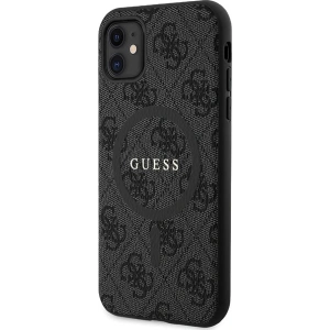 Buy Guess GUHMN61G4GFRK Apple iPhone 11 / XR hardcase 4G Collection Leather Metal Logo MagSafe black - GUE3205 - {ean13} - Home Screen Store Europe