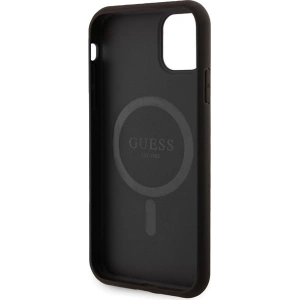 Kup Case Guess GUHMN61G4GFRK Apple iPhone 11 / XR Hardcase 4G Collection Leder Metall-Logo MagSafe schwarz/black - GUE3205 - {ean13} - Sklep Home Screen