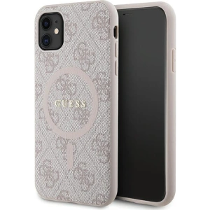 Kup Case Guess GUHMN61G4GFRP Apple iPhone 11 / XR Hartschale 4G Collection Leder Metall-Logo MagSafe rosa/pink - GUE3206 - {ean13} - Sklep Home Screen