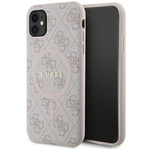 Kup Case Guess GUHMN61G4GFRP Apple iPhone 11 / XR Hartschale 4G Collection Leder Metall-Logo MagSafe rosa/pink - GUE3206 - {ean13} - Sklep Home Screen