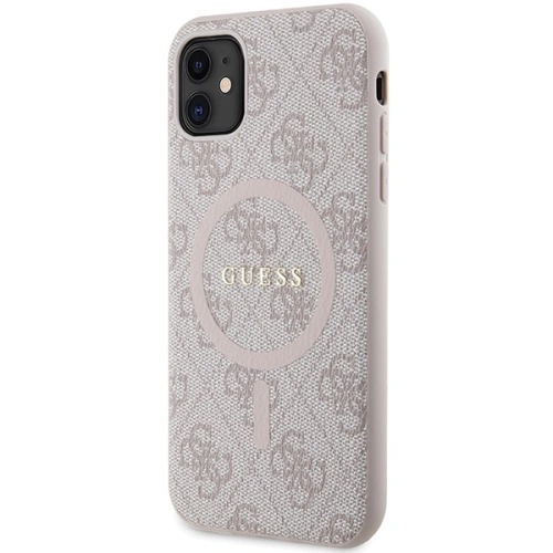 Kup Etui Guess GUHMN61G4GFRP Apple iPhone 11 / XR kemény tok 4G Collection Bőr Fém Logó MagSafe rózsaszín/pink - GUE3206 - {ean13} - Sklep Home Screen