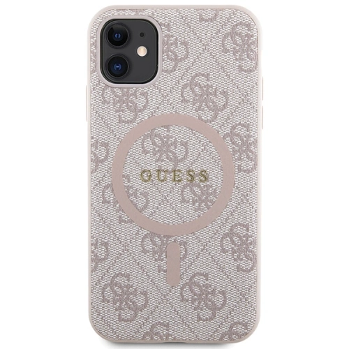 Kup Etui Guess GUHMN61G4GFRP Apple iPhone 11 / XR kemény tok 4G Collection Bőr Fém Logó MagSafe rózsaszín/pink - GUE3206 - {ean13} - Sklep Home Screen