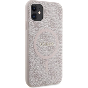 Kup Case Guess GUHMN61G4GFRP Apple iPhone 11 / XR Hartschale 4G Collection Leder Metall-Logo MagSafe rosa/pink - GUE3206 - {ean13} - Sklep Home Screen