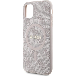 Kup Case Guess GUHMN61G4GFRP Apple iPhone 11 / XR Hartschale 4G Collection Leder Metall-Logo MagSafe rosa/pink - GUE3206 - {ean13} - Sklep Home Screen