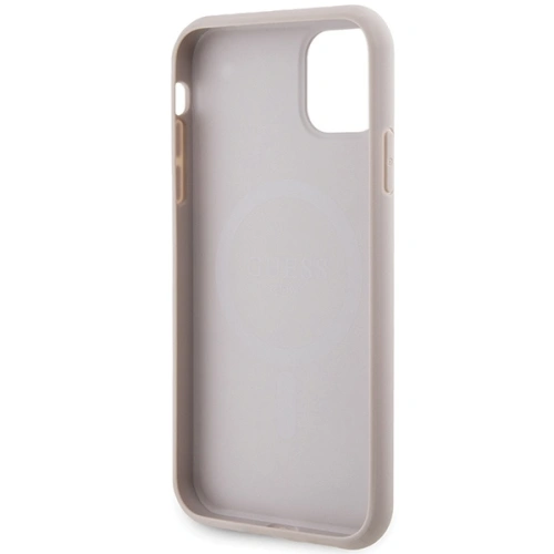 Kup Case Guess GUHMN61G4GFRP Apple iPhone 11 / XR Hartschale 4G Collection Leder Metall-Logo MagSafe rosa/pink - GUE3206 - {ean13} - Sklep Home Screen