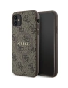 Case Guess GUHMN61G4GFRW Apple iPhone 11 / XR Hardcase 4G Collection Leder Metall-Logo MagSafe braun/brown