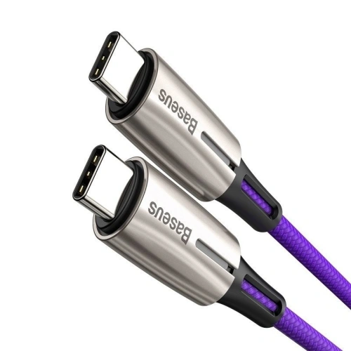 Kup Cablu USB-C PD Baseus Water Drop Power Delivery 2.0 60W 1m (mov) - BSU625PRP - {ean13} - Sklep Home Screen
