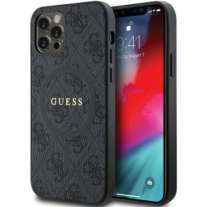 Kup Etui Guess GUHMP12MG4GFRK Apple iPhone 12 / 12 Pro hardcase 4G Collection Leather Metal Logo MagSafe czarny/black - GUE3208 - {ean13} - Sklep Home Screen