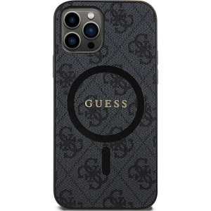 Kup Etui Guess GUHMP12MG4GFRK Apple iPhone 12 / 12 Pro hardcase 4G Collection Leather Metal Logo MagSafe fekete/black - GUE3208 - {ean13} - Sklep Home Screen