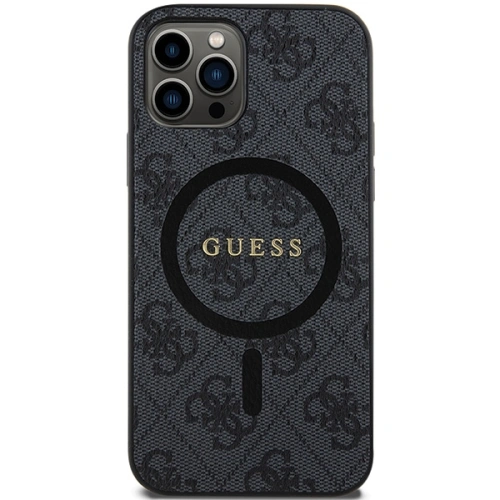 Kup Case Guess GUHMP12MG4GFRK Apple iPhone 12 / 12 Pro Hardcase 4G Collection Leder Metall-Logo MagSafe schwarz/black - GUE3208 - {ean13} - Sklep Home Screen