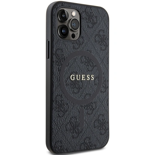 Kup Case Guess GUHMP12MG4GFRK Apple iPhone 12 / 12 Pro Hardcase 4G Collection Leder Metall-Logo MagSafe schwarz/black - GUE3208 - {ean13} - Sklep Home Screen