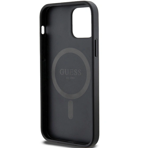 Kup Case Guess GUHMP12MG4GFRK Apple iPhone 12 / 12 Pro Hardcase 4G Collection Leder Metall-Logo MagSafe schwarz/black - GUE3208 - {ean13} - Sklep Home Screen