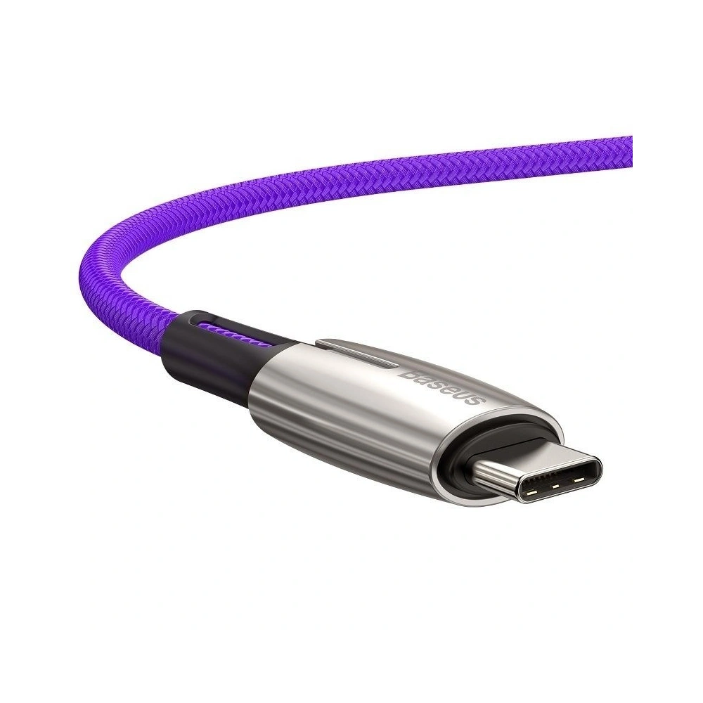 Kabel USB-C PD Baseus Water Drop Power Delivery 2.0 60W 1m (fioletowy)