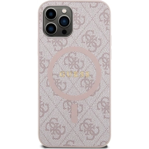 Kup Etui Guess GUHMP12MG4GFRP Apple iPhone 12 / 12 Pro kemény tok 4G Collection Bőr Fém Logó MagSafe rózsaszín/pink - GUE3209 - {ean13} - Sklep Home Screen
