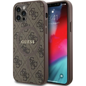 Kup Etui Guess GUHMP12MG4GFRW Apple iPhone 12 / 12 Pro hard case 4G Collection Leather Metal Logo MagSafe barna/brown - GUE3210 - {ean13} - Sklep Home Screen