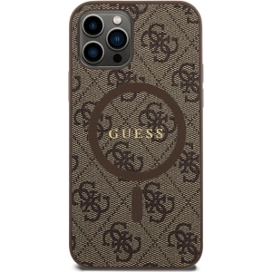 Kup Etui Guess GUHMP12MG4GFRW Apple iPhone 12 / 12 Pro hardcase 4G Collection Leather Metal Logo MagSafe brązowy/brown - GUE3210 - {ean13} - Sklep Home Screen