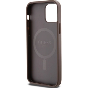 Kup Etui Guess GUHMP12MG4GFRW Apple iPhone 12 / 12 Pro hardcase 4G Collection Leather Metal Logo MagSafe brązowy/brown - GUE3210 - {ean13} - Sklep Home Screen