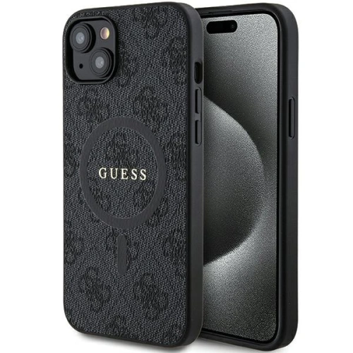 Kup Etui Guess GUHMP14SG4GFRK Apple iPhone 14 / 15 hardcase 4G Collection Leather Metal Logo MagSafe czarne/black - GUE3221 - {ean13} - Sklep Home Screen