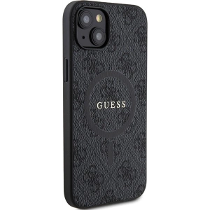 Etui Guess GUHMP14SG4GFRK Apple iPhone 14 / 15 hardcase 4G Collection Leather Metal Logo MagSafe czarne/black