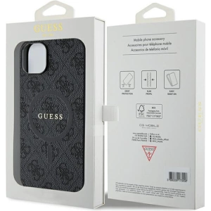 Etui Guess GUHMP14SG4GFRK Apple iPhone 14 / 15 hardcase 4G Collection Leather Metal Logo MagSafe czarne/black