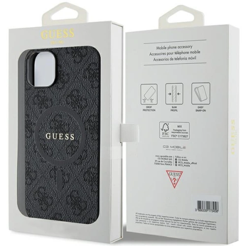 Kup Etui Guess GUHMP14SG4GFRK Apple iPhone 14 / 15 hardcase 4G Collection Leather Metal Logo MagSafe czarne/black - GUE3221 - {ean13} - Sklep Home Screen