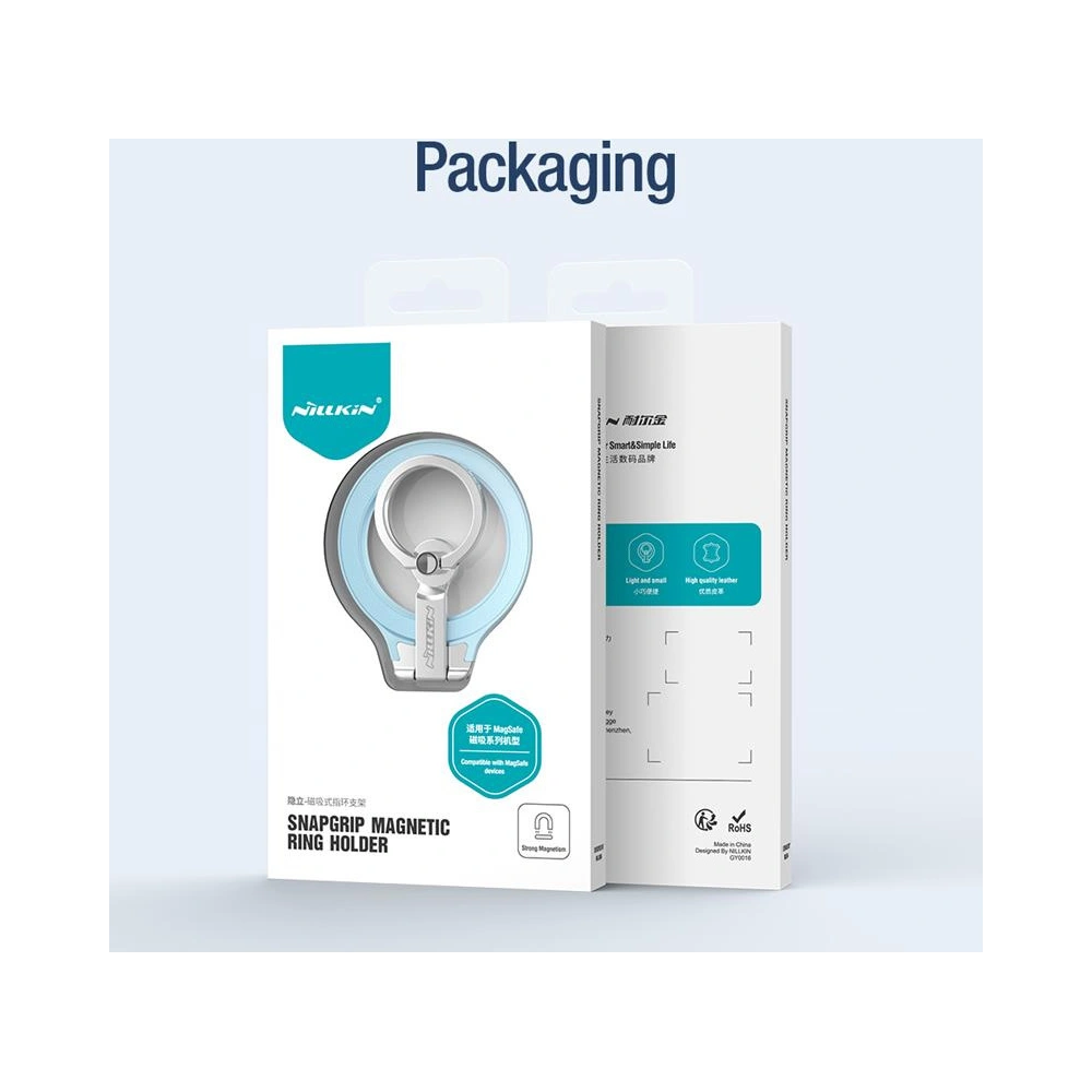 Uchwyt pierścieniowy Nillkin SnapGrip Magnetic Ring Holder MagSafe szary/grey