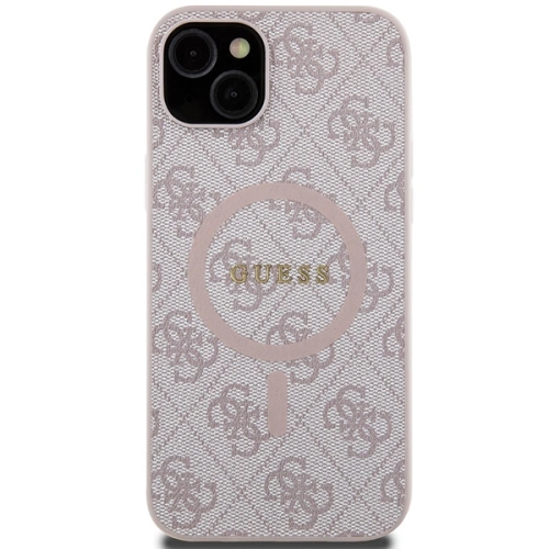 Kup Etui Guess GUHMP14SG4GFRP Apple iPhone 14 / 15 hardcase 4G Collection Leather Metal Logo MagSafe różowe/pink - GUE3222 - {ean13} - Sklep Home Screen