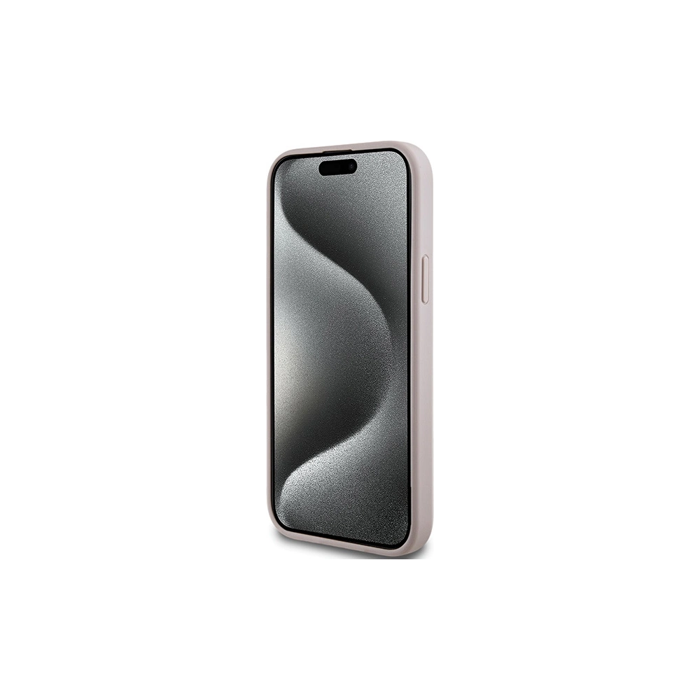 Etui Guess GUHMP14SG4GFRP Apple iPhone 14 / 15 hardcase 4G Collection Leather Metal Logo MagSafe różowe/pink