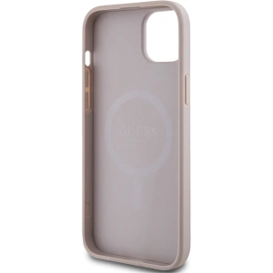 Etui Guess GUHMP14SG4GFRP Apple iPhone 14 / 15 hardcase 4G Collection Leather Metal Logo MagSafe różowe/pink