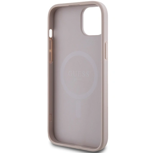 Kup Etui Guess GUHMP14SG4GFRP Apple iPhone 14 / 15 hardcase 4G Collection Leather Metal Logo MagSafe różowe/pink - GUE3222 - {ean13} - Sklep Home Screen