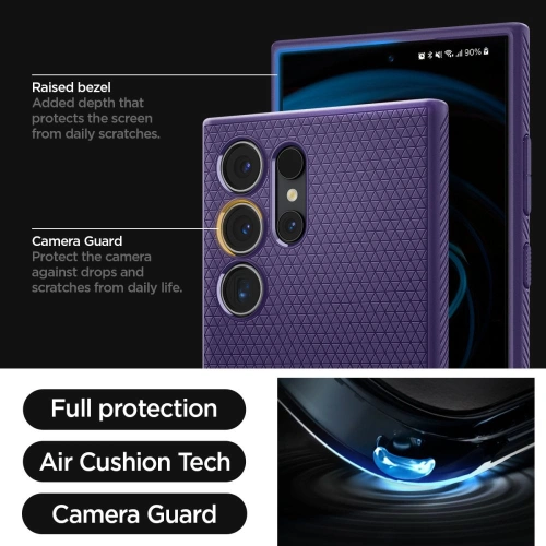 Buy Spigen Liquid Air Samsung Galaxy S24 Ultra Deep Purple - SPN3332 - {ean13} - Home Screen Store Europe