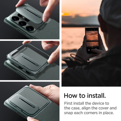 Kup Case Spigen Optik Armor Samsung Galaxy S24 Ultra Abyss Green - SPN3333 - {ean13} - Sklep Home Screen