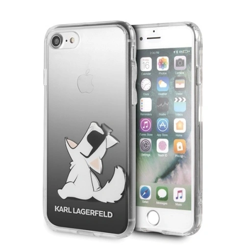 Kup Karl Lagerfeld Apple KLHCI8CFNRCBK iPhone SE 2022/SE 2020/8/7 Hartschalenetui schwarz/schwarz Choupette Fun - KLD064BLK - {ean13} - Sklep Home Screen