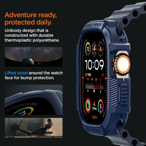Buy Case Spigen Rugged Armor Apple Watch Ultra 1/2 49mm Navy Blue - SPN3337 - {ean13} - Home Screen Store Europe