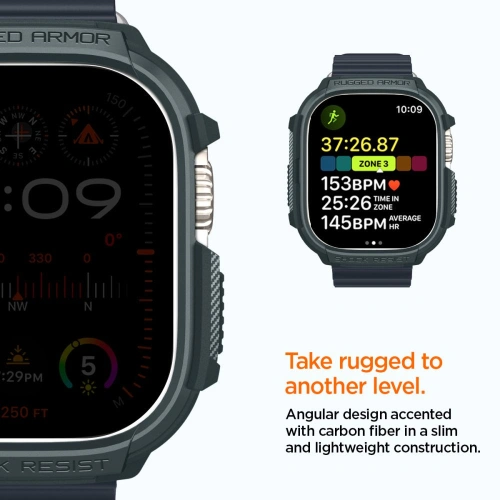 Kup Tok Spigen Rugged Armor Apple Watch Ultra 1/2 49mm Abyss Green - SPN3338 - {ean13} - Sklep Home Screen