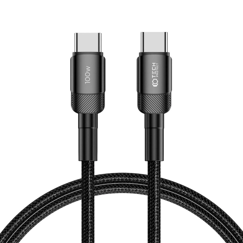 Kup Kábel Tech-Protect Ultraboost Evo USB-C / USB-C PD 100W 5A 100cm Fekete - THP2594 - {ean13} - Sklep Home Screen