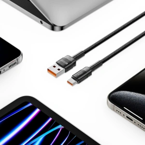 Kabel Tech-Protect Ultraboost Evo USB-A / USB-C 100W 5A 100cm Černý