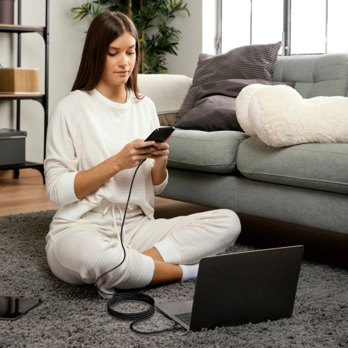 Kup Kábel Tech-Protect Ultraboost Evo USB-A / USB-C 100W 5A 300cm Fekete - THP2604 - {ean13} - Sklep Home Screen