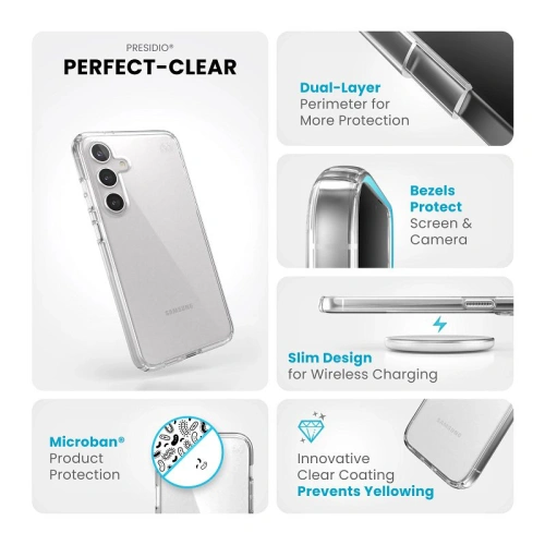 Kup Etui Speck Presidio Perfect-Clear Samsung Galaxy S24+ Plus čiré/čiré - SPK589 - {ean13} - Sklep Home Screen