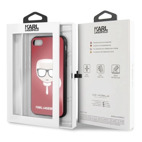 Kup Karl Lagerfeld KLHCI8DLHRE Apple iPhone SE 2022/SE 2020/8/7 czerwony/red Iconic Glitter Karl`s Head - KLD068RED - {ean13} - Sklep Home Screen