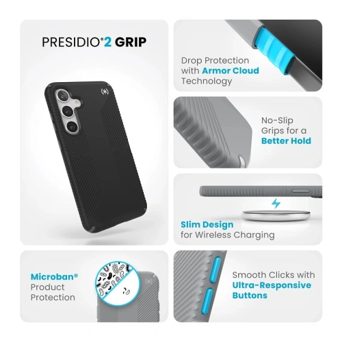 Kup Case Speck Presidio2 Grip Samsung Galaxy S24+ Plus schwarz/schiefergrau/weiß - SPK592 - {ean13} - Sklep Home Screen