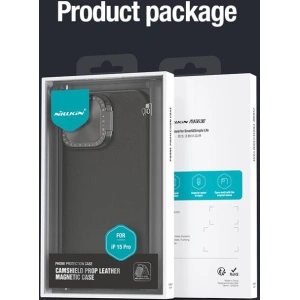 Etui Nillkin CamShield Prop Leather Magnetic Apple iPhone 15 Pro czarny/black