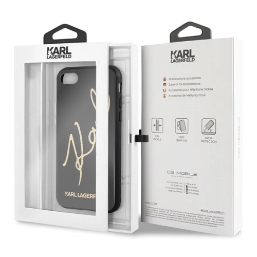 Kup Karl Lagerfeld KLHCI8DLKSBK Apple iPhone SE 2022/SE 2020/8/7 czarny/black hard case Signature Glitter - KLD069BLK - {ean13} - Sklep Home Screen
