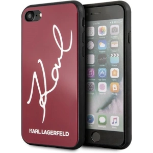 Kup Karl Lagerfeld Apple KLHCI8DLKSRE iPhone SE 2022/SE 2020/8/7 rot/rot Hartschalenetui Signature Glitter - KLD070RED - {ean13} - Sklep Home Screen