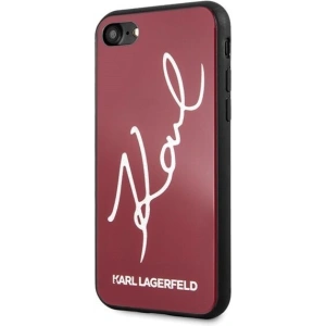 Kup Karl Lagerfeld Apple KLHCI8DLKSRE iPhone SE 2022/SE 2020/8/7 rot/rot Hartschalenetui Signature Glitter - KLD070RED - {ean13} - Sklep Home Screen