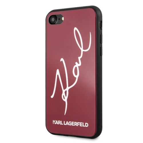 Kup Karl Lagerfeld Apple KLHCI8DLKSRE iPhone SE 2022/SE 2020/8/7 rot/rot Hartschalenetui Signature Glitter - KLD070RED - {ean13} - Sklep Home Screen
