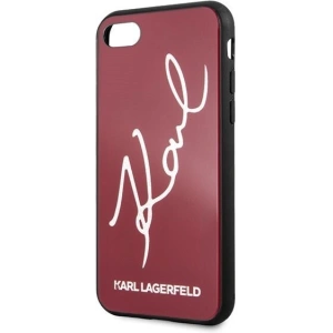 Kup Karl Lagerfeld Apple KLHCI8DLKSRE iPhone SE 2022/SE 2020/8/7 rot/rot Hartschalenetui Signature Glitter - KLD070RED - {ean13} - Sklep Home Screen